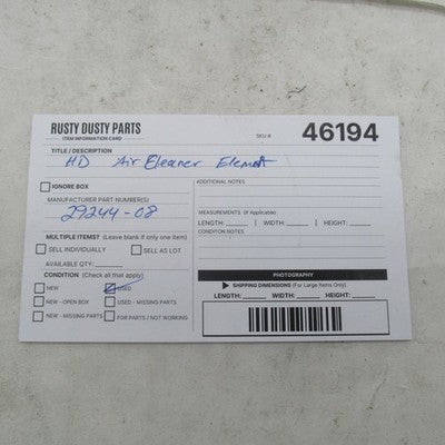 Harley Davidson OEM 08-17 Twin Cam High-Flow Air Filter Element 29244-