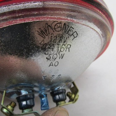 Vintage Harley Davidson OEM Single 12v Red Lens Pursuit and Spot Lamp