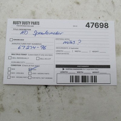 Harley Davidson OEM Dash Speedometer 96-99 Softail Touring Road King 6