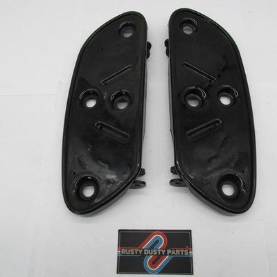 Pair of Harley Davidson Black Floorboard Foot Base Plates Streamliner