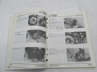 Honda Official Factory 1983 CR80R Service Shop Manual Book
