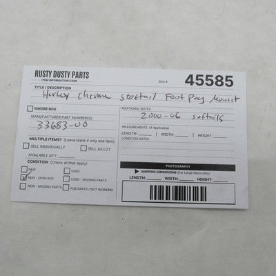Harley Davidson OEM Left Shift Footpeg Mount Softail FXST 2000+ 33683-