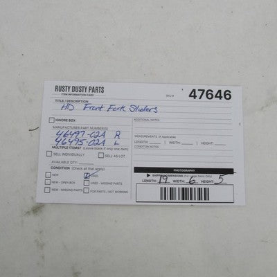 Harley OEM Front Lower Fork Sliders 2000-2013 FLHT Touring 46497-02A 4