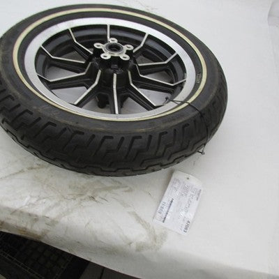Harley OEM 87-99 Touring 16x3 Cast Mag 10-Spoke Front Wheel w/ Tire 43