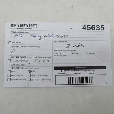 Harley Davidson 3-3/4" 3.75" Chrome 3-Hole Timing Points Cover Round P