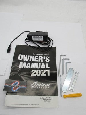 Indian Genuine OEM FTR Mini Electric Razor Charger, Owners Manual, and