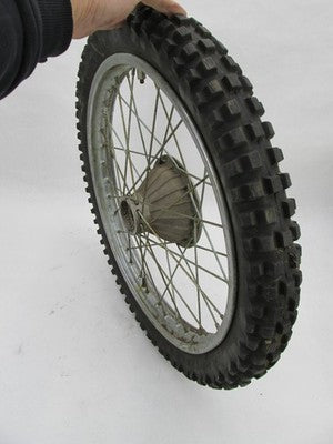 Vintage Conical Spokes Front Wheel Assy w/ Metzeler Motorcross Tire 3.