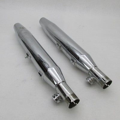 Pair of Harley Davidson OEM Stock Chrome Exhaust Mufflers 00-06 Softai