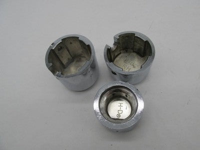 Set of 3 Harley Davidson Genuine Smooth Chrome Axle Swingarm Bolt Cove