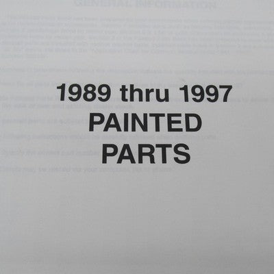 Harley Davidson OEM 1989-1997 Painted Parts Official Factory Manual 99