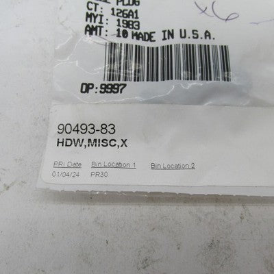 Lot of 6 Harley-Davidson OEM NOS Hole Plugs 90493-83