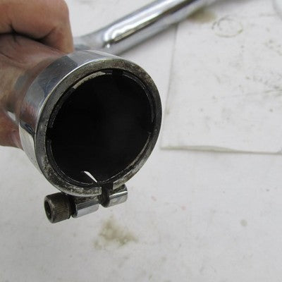 Pair of Vintage Harley Davidson Chrome Staggered Dual Exhaust Head Dra