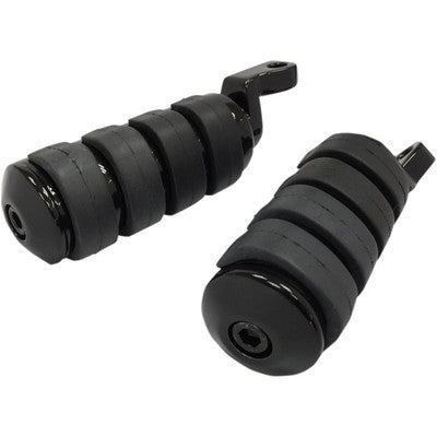 Drag Specialties Soft-Ride Large Diameter Driver Footpegs Black 603.16