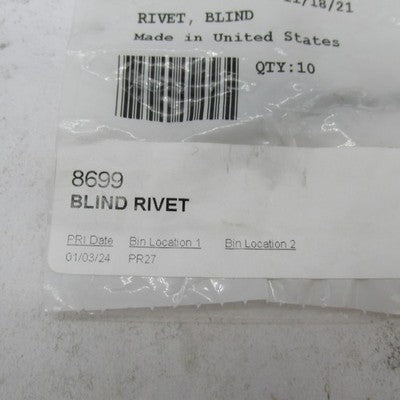 Lot of 2 Harley-Davidson OEM NOS Blind Rivets 8699