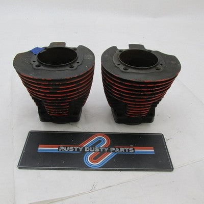 Pair of Harley OEM Ironhead Sportster Damaged Cylinder Jugs 16561-72 1