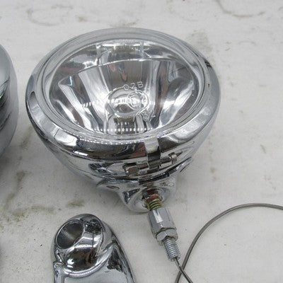 Pair of Harley Davidson OEM 4" Auxiliary Fog Lamps 12V 35W 7132 w/ For