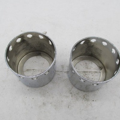 Pair of Harley Davidson OEM Chrome Rear Shock Top Chrome Covers 84+ FL