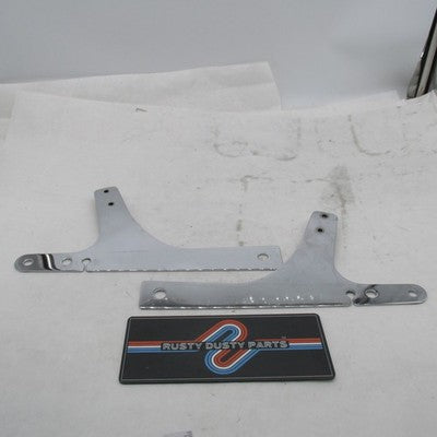 Pair of Harley Davidson OEM Chrome Sissy Bar Side Plates 96-05 Dyna FX