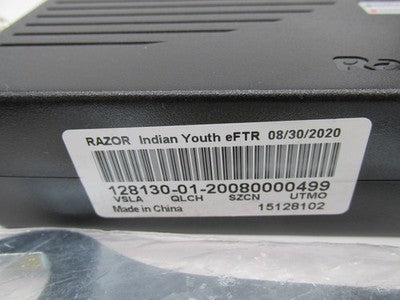 Razor NOS Genuine OEM Indian Youth eFTR JR Charger, Toolkit, and Manua