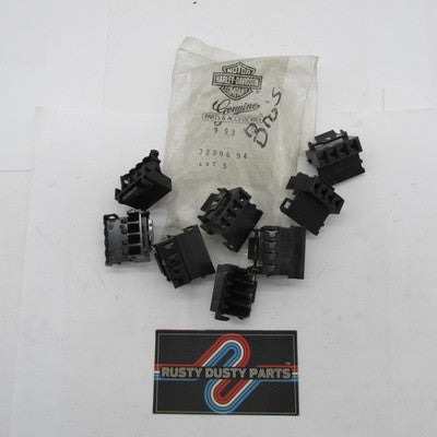 Lot of 8 Harley-Davidson OEM NOS 4-Position Female Connectors 72206-94