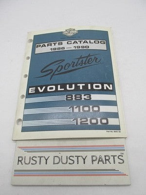 Harley Official Factory 1986-1990 Sportster Evo Evolution Parts Catalog 99451-90