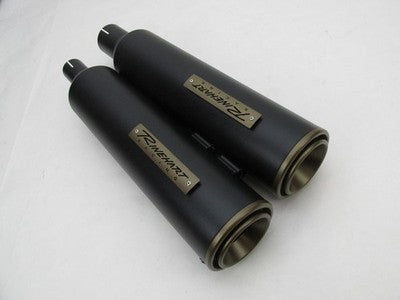 Rinehart Racing NOS Harley Davidson Pair Muffler Black with Bronze 500