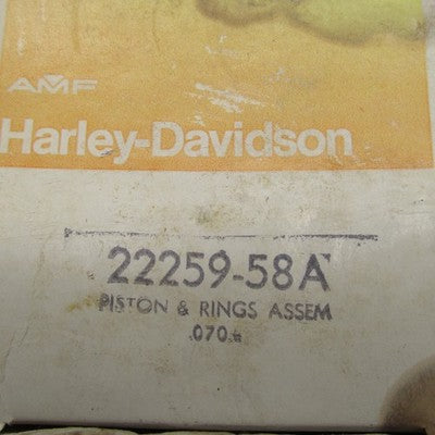 Genuine Harley-Davidson OEM NOS Piston Ring Kit .070 Oversize 22259-58