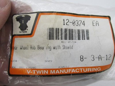 V-Twin NOS Harley XL Rear Wheel Hub Bearing w/ Shield 12-0374 | 9009