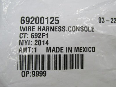 Harley Davidson Genuine NOS Wire Harness Console 69200125