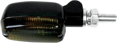 K & S Black Satin Aluminum Marker Lights Oblong with Smoke Lens - Sing