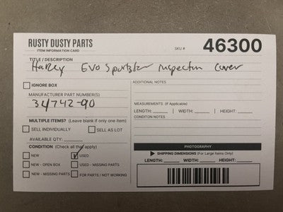 Harley Davidson OEM 883 1200 Engine Motor Inspection Cover EVO Sportst