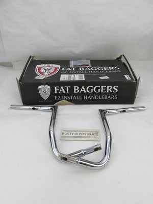 Fat Baggers NOS 905014 EZ Install Pointed Top Handlebars 14", Chrome 0