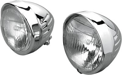 Drag Specialties Custom 5 3/4in Springer-Style Headlights Light with Visor an...