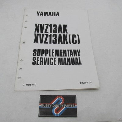 Yamaha XVZ13AK XVZ13AK(C) Supplementary Service Manual # LIT-11616-11-