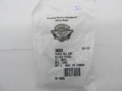 Lot of 5 Harley Davidson Genuine NOS Hex Cap Screw with Lock Patch 389
