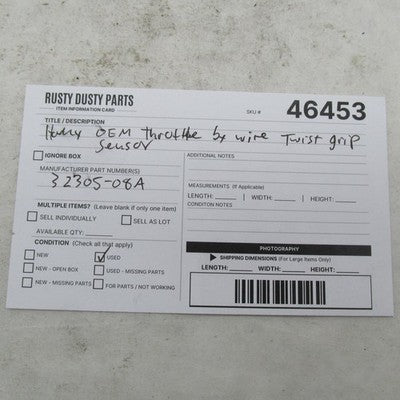 Harley Davidson Genuine Twist Grip Throttle Sensor Touring Trike 32305