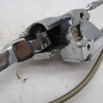 Harley OEM 9/16" Chrome Front Brake Master Cylinder w/ Braided Steel L