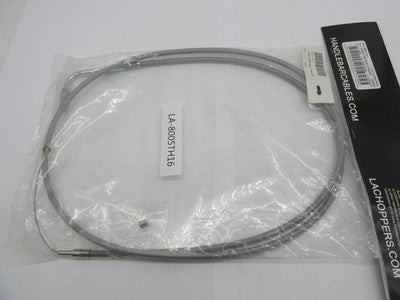 LA Choppers NOS 15"-17" Stainless Braided Throttle Cable 0650-1417 | L