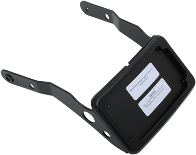 Cycle Visions Curved License Plate Mount With LED Lights Black CV4662B