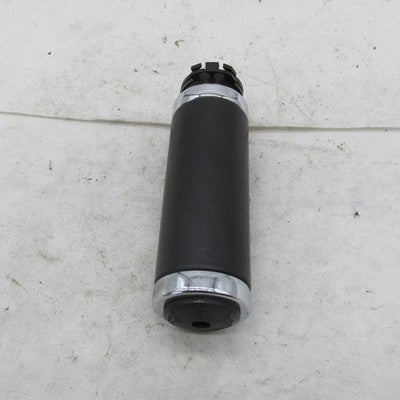 Single (1) Motorcycle Black Throttle Grip with Chrome Bands