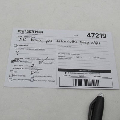 Harley-Davidson Genuine Brake Pad Anti-Rattle Retainer Spring 2 Clips