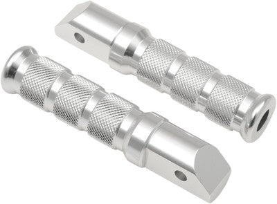 Emgo Anodized-Aluminum Footpegs Silver Rear 50-11261