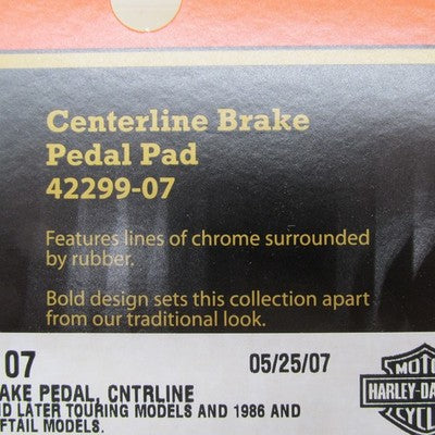 Harley-Davidson OEM NOS Touring Softail Centerline Brake Pedal Pad 422