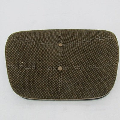 Vtg Harley Davidson OEM NOS Brown Cloth Black Vinyl Backrest Seat Pad