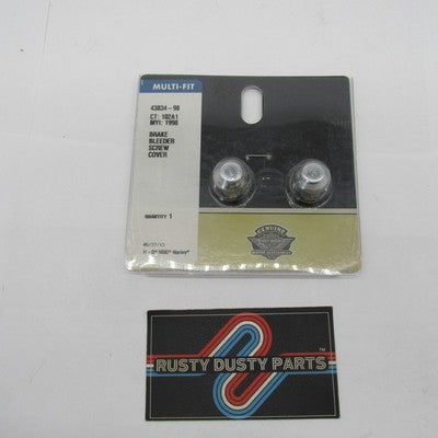 Harley Davidson Genuine NOS Pair Brake Valve Bleeder Screw Covers 4383