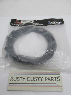 LA Choppers NOS LA-8052B13M Braided Brake Lines Kit, Midnight 1741-442