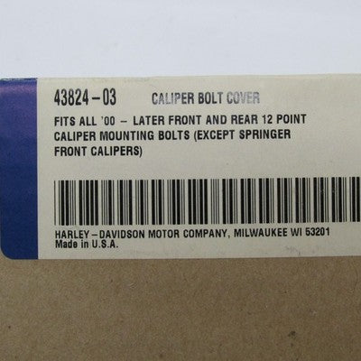 Harley-Daivdson Genuine OEM NOS Chrome Caliper Bolt Cover Kit 43824-03