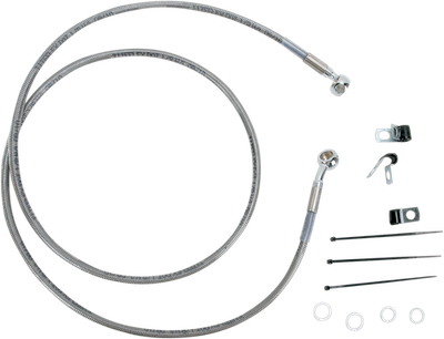 Drag Specialties Extended Stainless Steel Front Brake Line Kit 52 1/4i