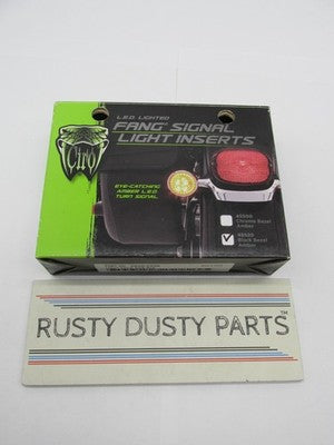 Ciro Fang NOS Signal Light Inserts Amber Black NIB 2040-2208