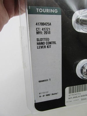 Harley Genuine OEM NOS Chrome Slotted Hand Control Lever Kit 41700425A